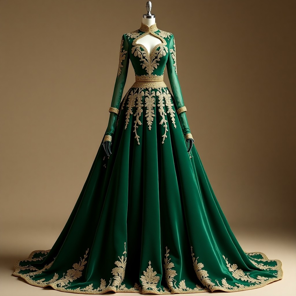 Victorian Imperial Floral Gown
