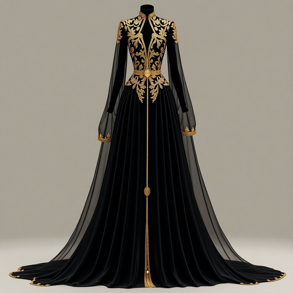 Imperial Blossom Trail Gown