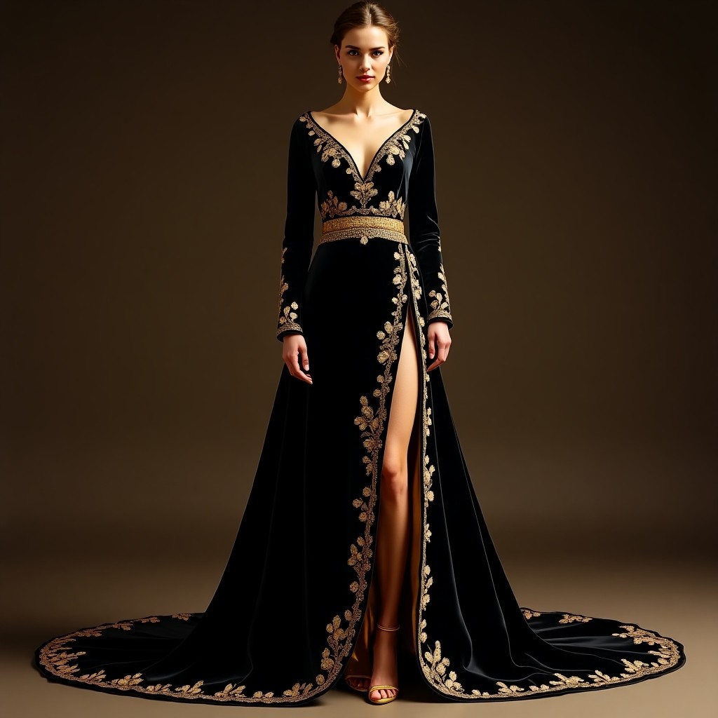 Royal Sapphire Garden Ball Gown