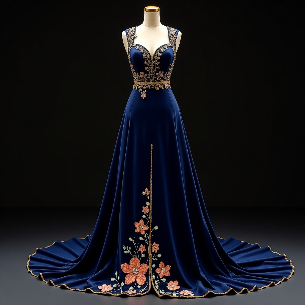 Royal Rose Vine Victorian Gown