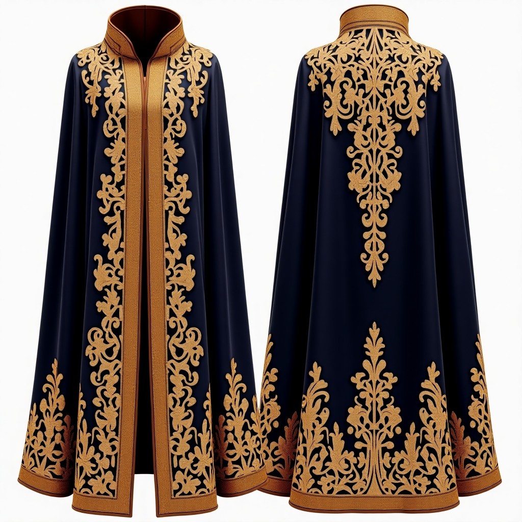 Imperial Red Embroidered Maxi Abaya