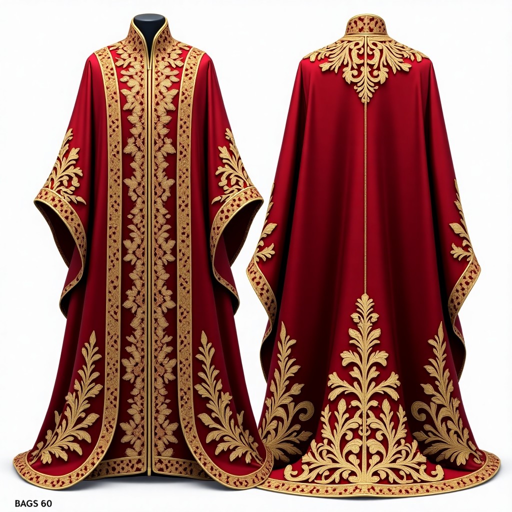 Purple Imperial Vine Embroidered Abaya