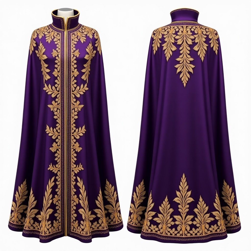Crimson Gold Royal Embroidered Abaya