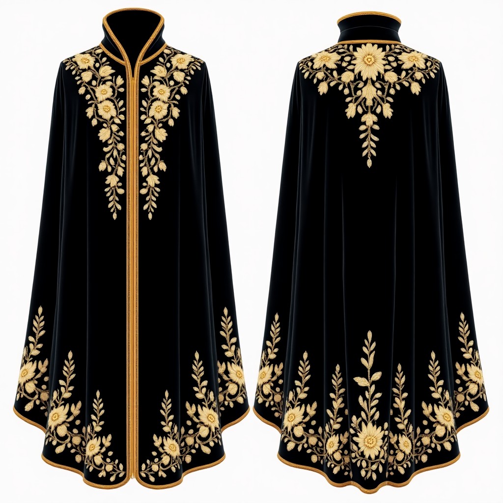 Midnight Blossom Luxury Abaya