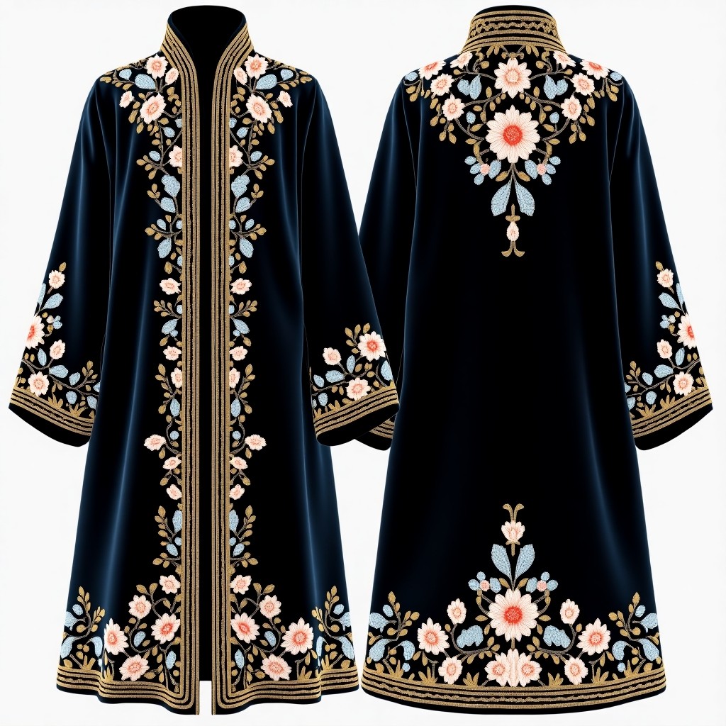 Golden Scrollwork Heritage Maxi Abaya