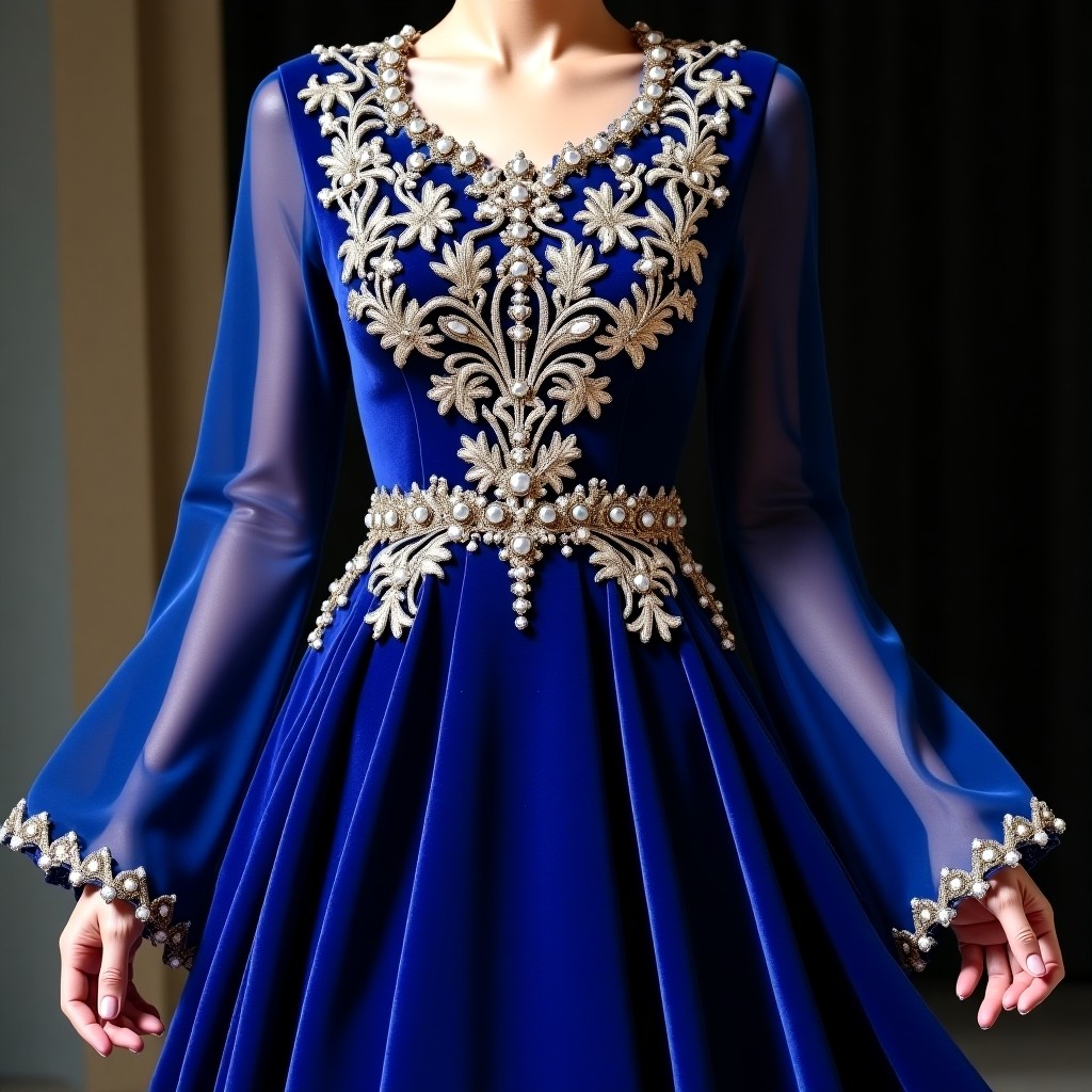 Golden Vine Royal Princess Maxi Dress