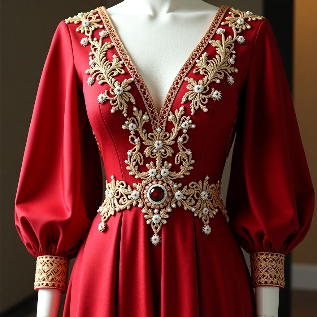 Golden Floral Royal Elegance Maxi Dress