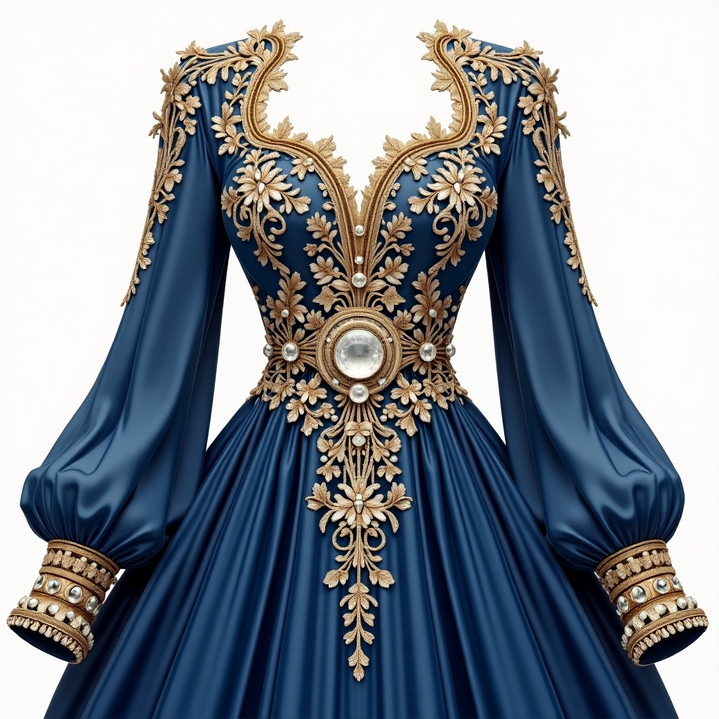 Royal Pearl Garden Maxi Dress