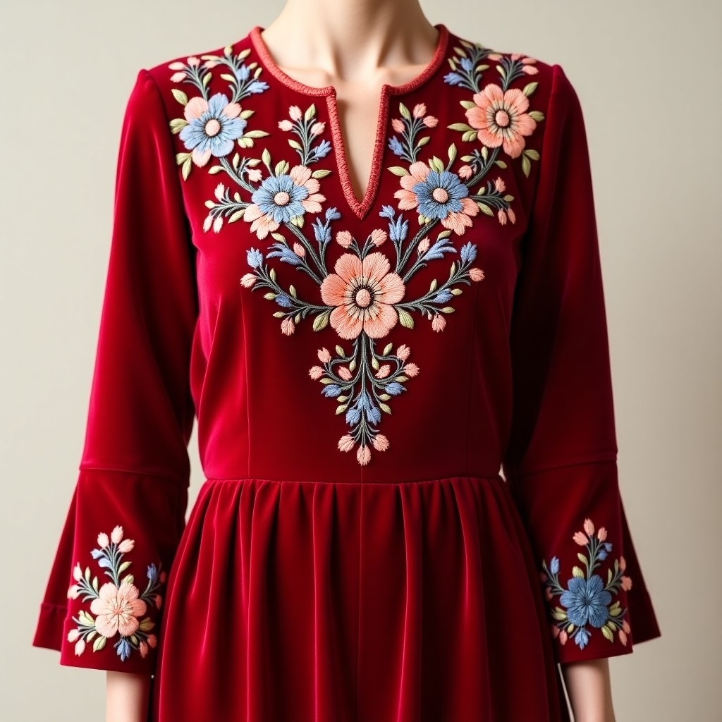 Sapphire Royal Blossom Couture Dress