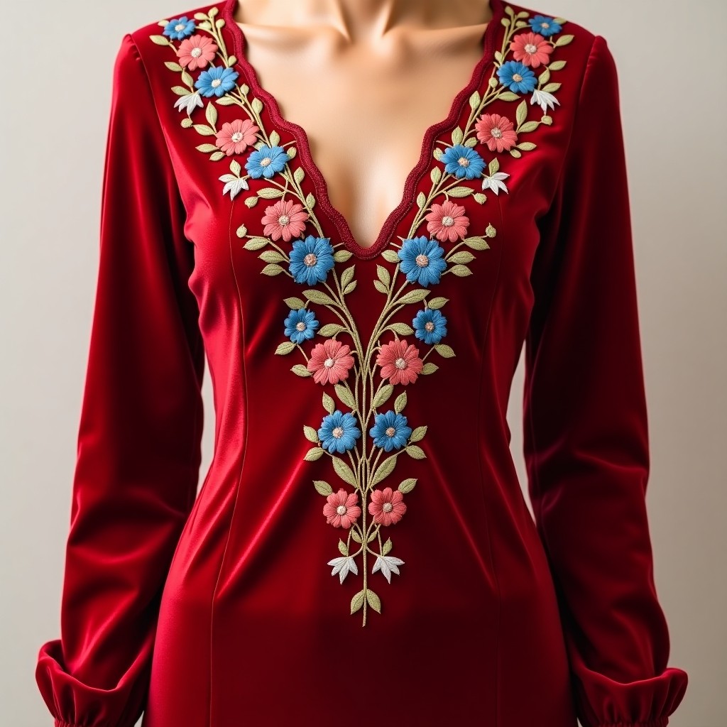 Royal Blossom Sapphire Maxi Gown
