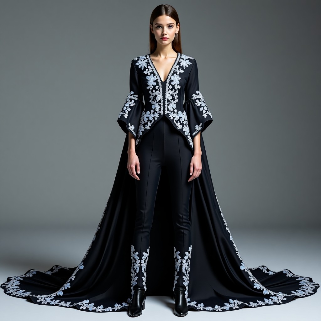 Royal Matador Embroidered Cape Jacket Suit