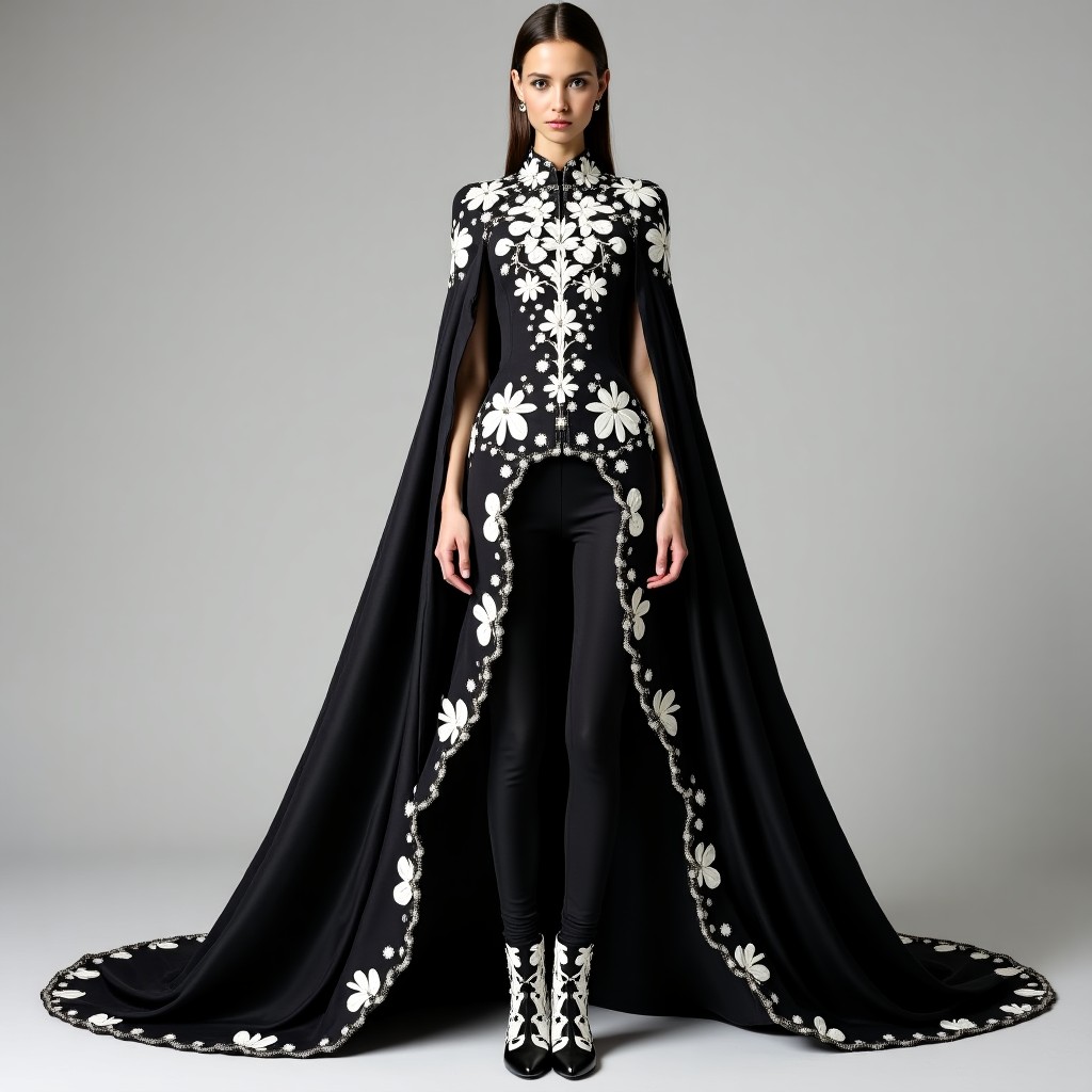 Regal Embroidered Matador Cape Blazer Suit