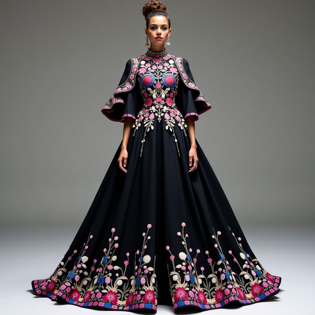 Imperial Royal Embroidered Cape Suit