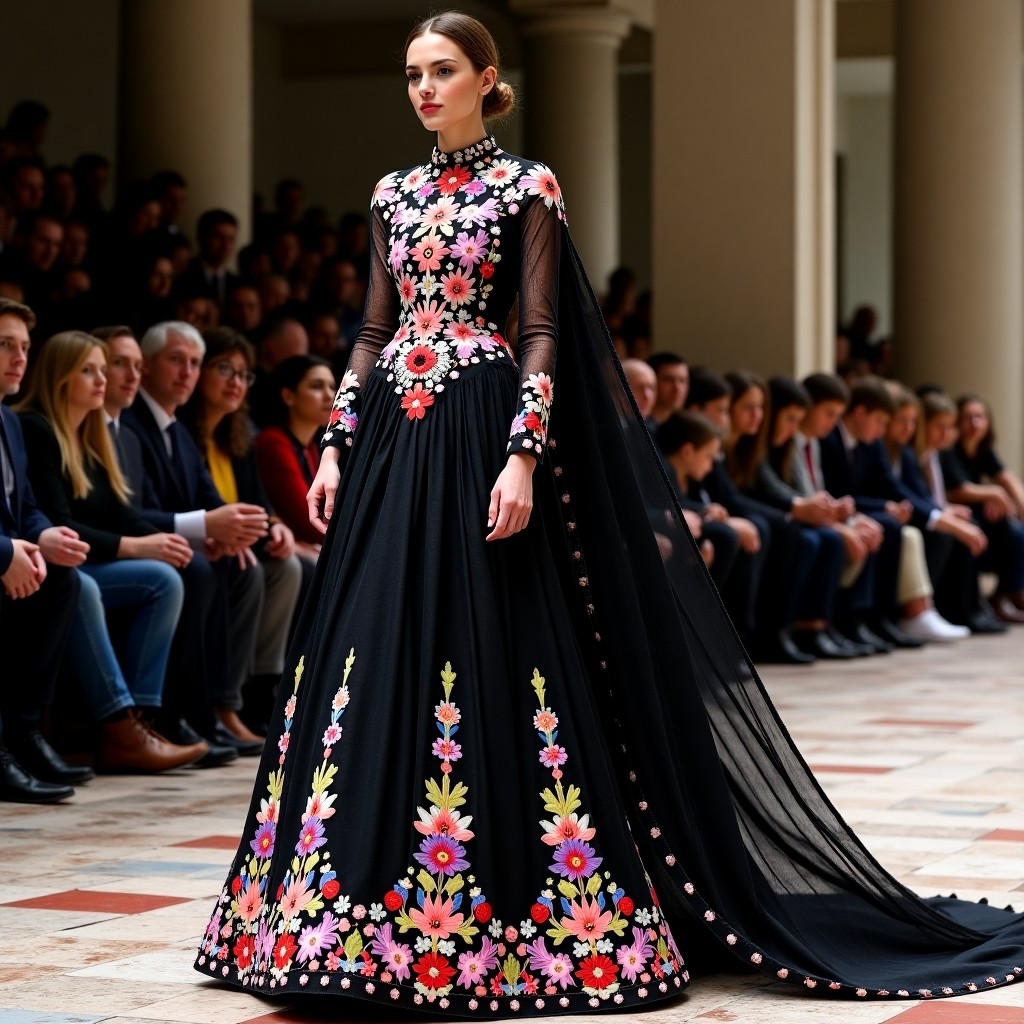 Grand Imperial Embroidered Cape Suit