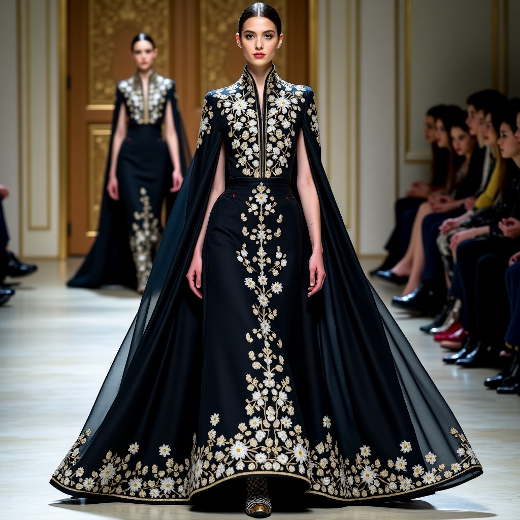 Royal Heritage Embroidered Cape Blazer