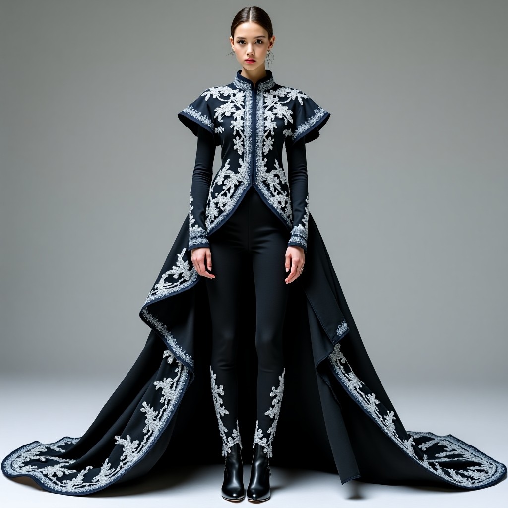Majestic Black Matador Cape Suit