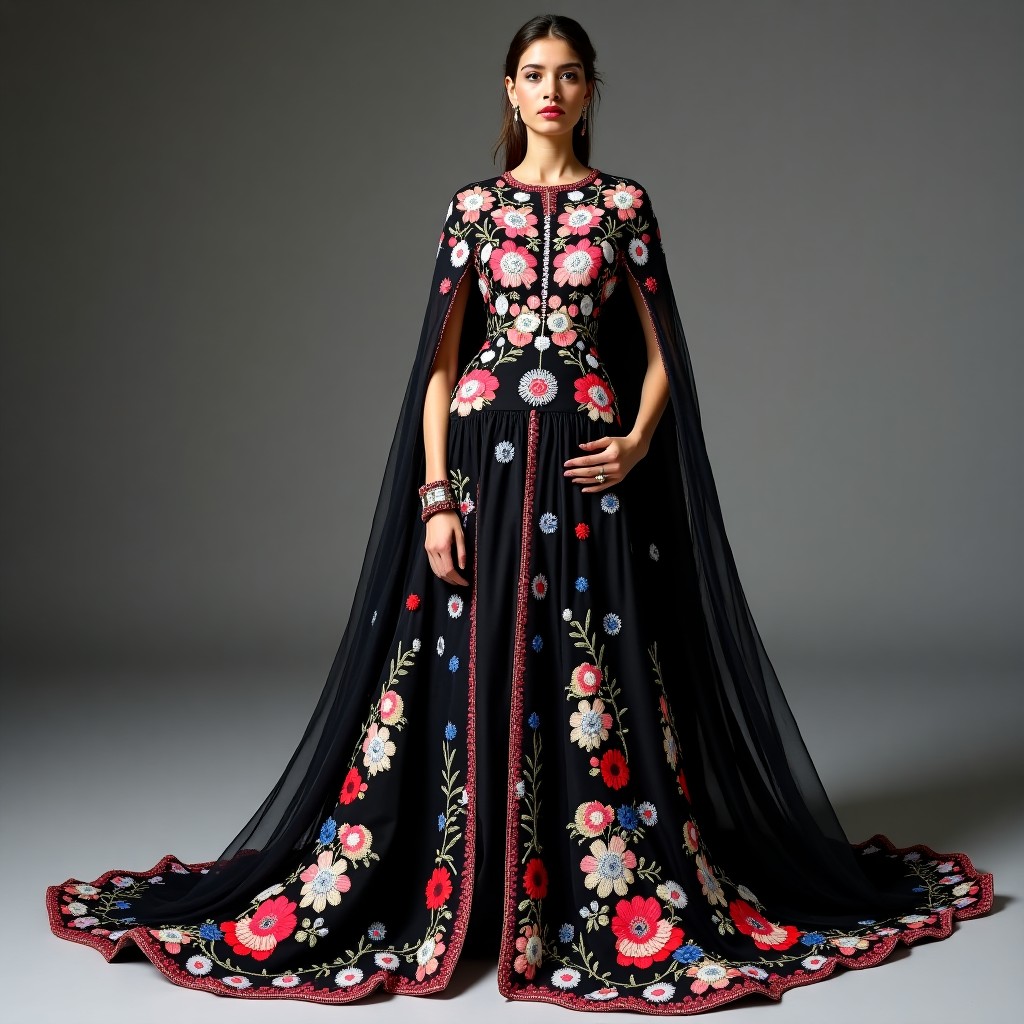 Black Royal Couture Matador Cape