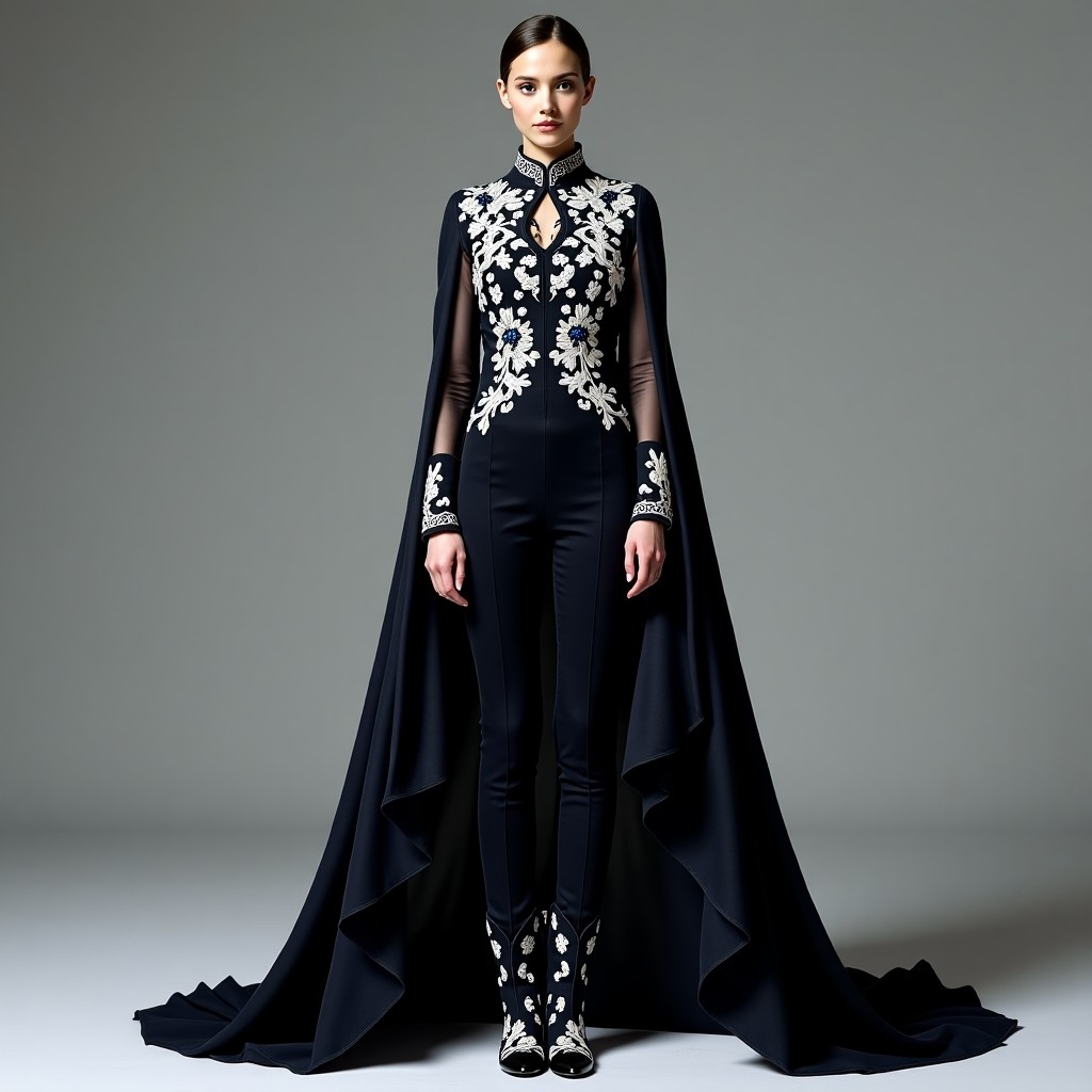 Imperial Royal Embroidered Cape Jacket