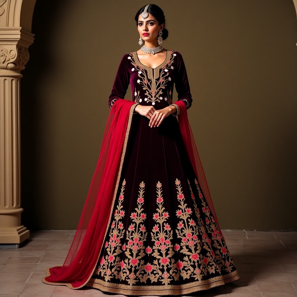 Luxury Golden Embroidery Lehenga