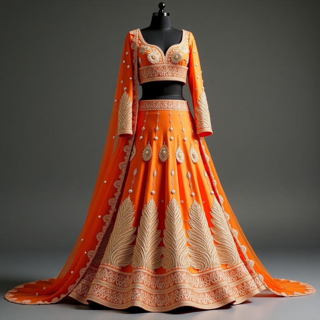 Floral Heritage Embroidered Lehenga