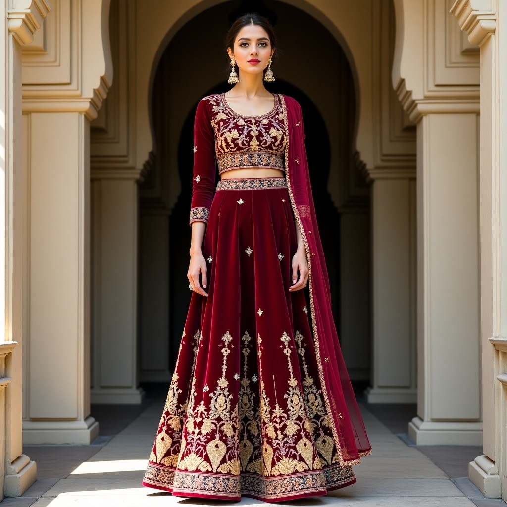 Majestic Golden Celebration Lehenga