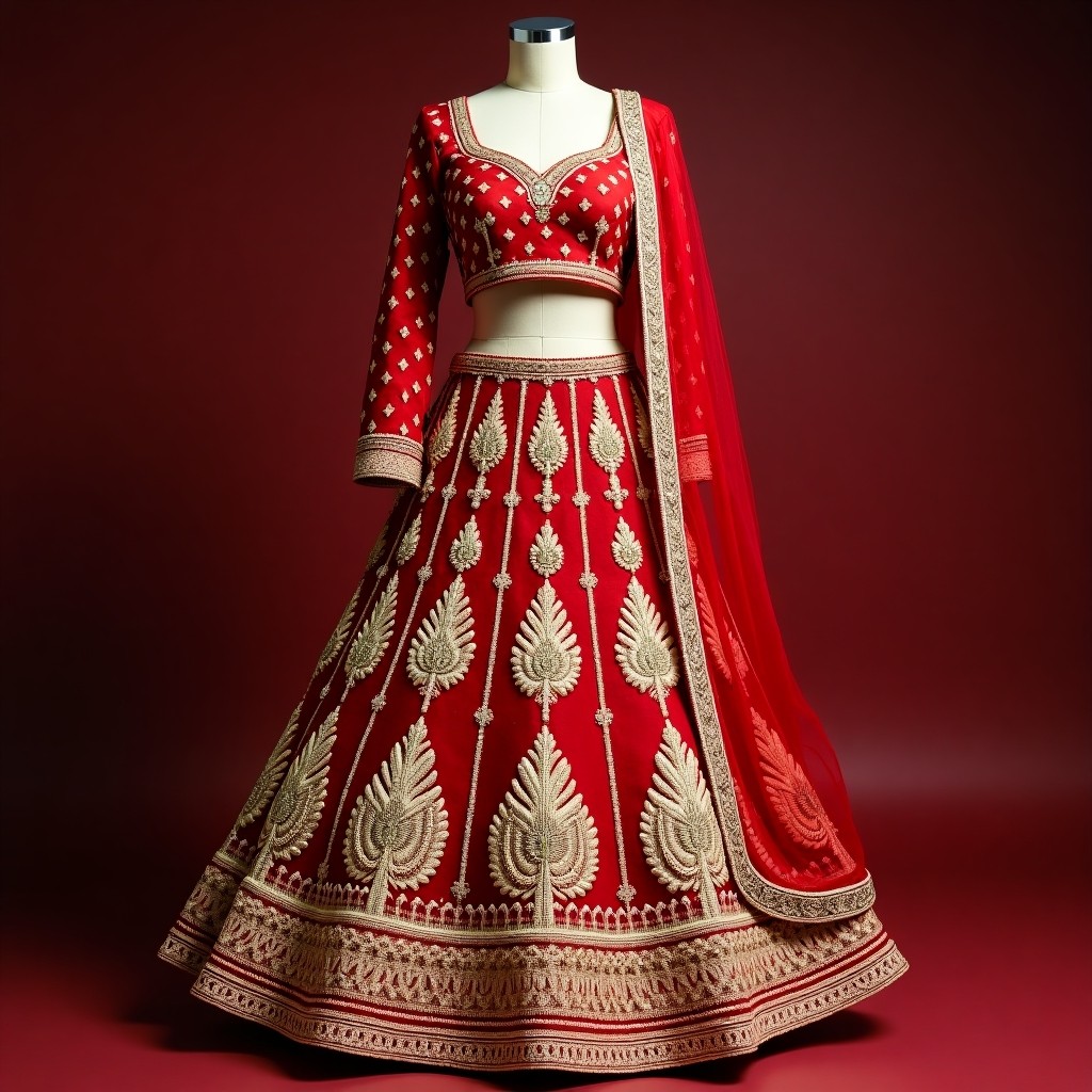 Elegant Blossom Heritage Lehenga