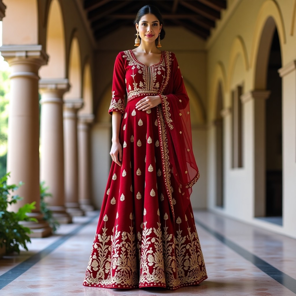Golden Royal Blossom Celebration Lehenga