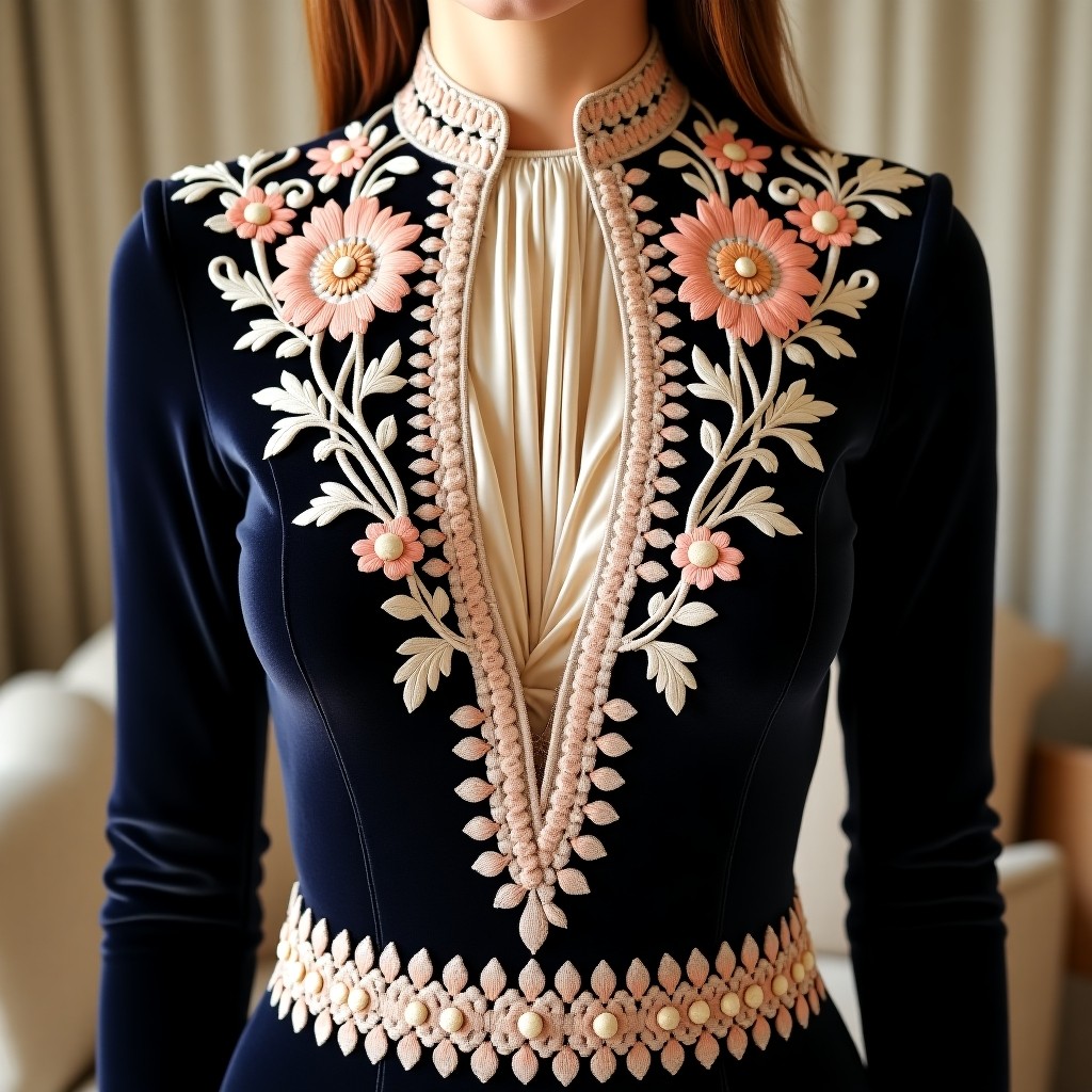 European Garden Embroidered Dress