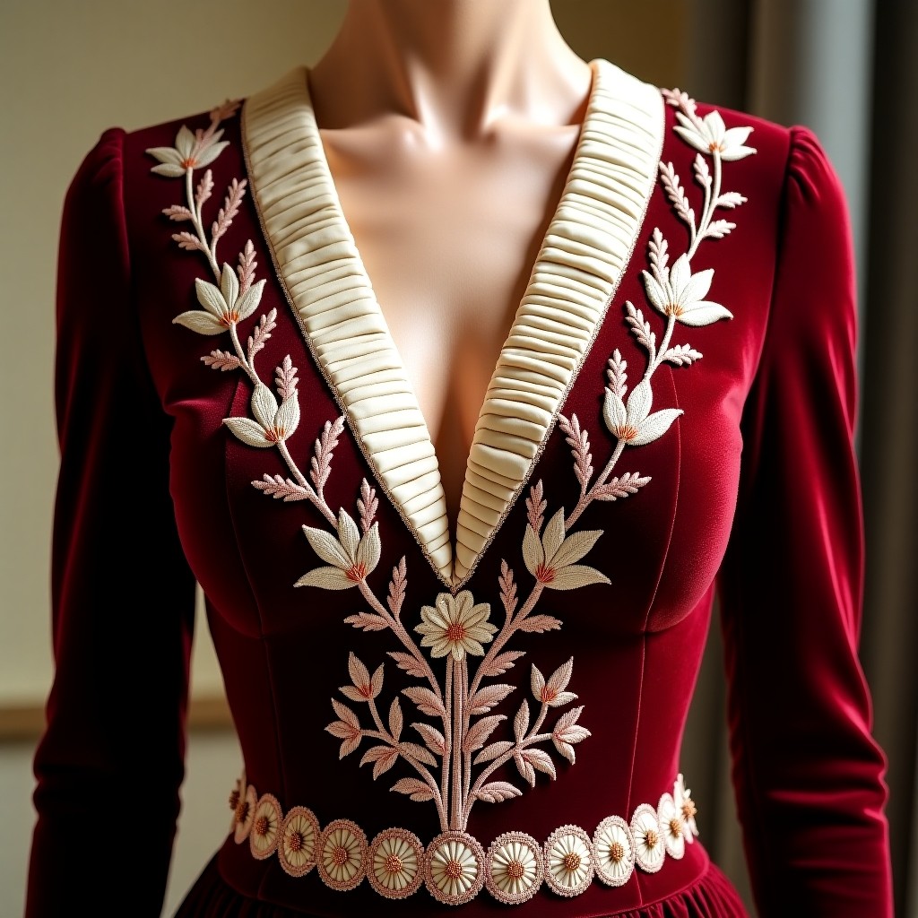 Versailles Bloom Embroidered Dress
