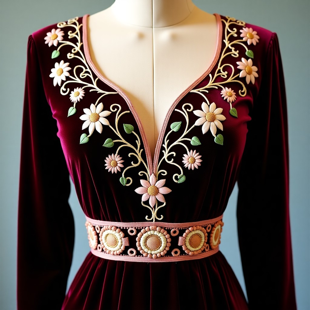 Versailles Bloom Embroidered Court Dress