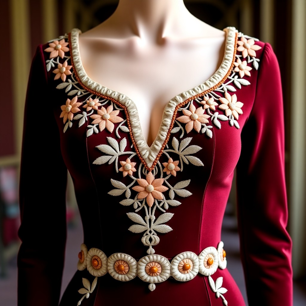 European Blossom Court Fashion Gown