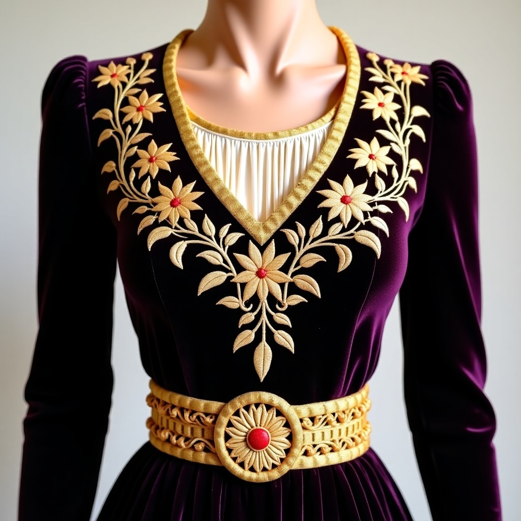 Noble Golden Garden Court Gown