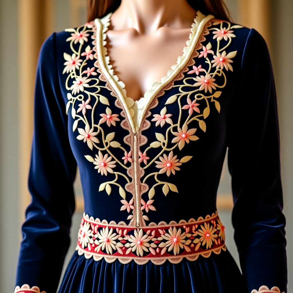 Royal Heritage Vine Neck Gown