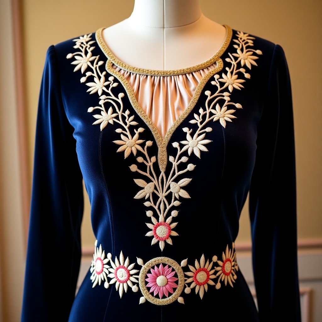Royal Garden Vine Evening Gown
