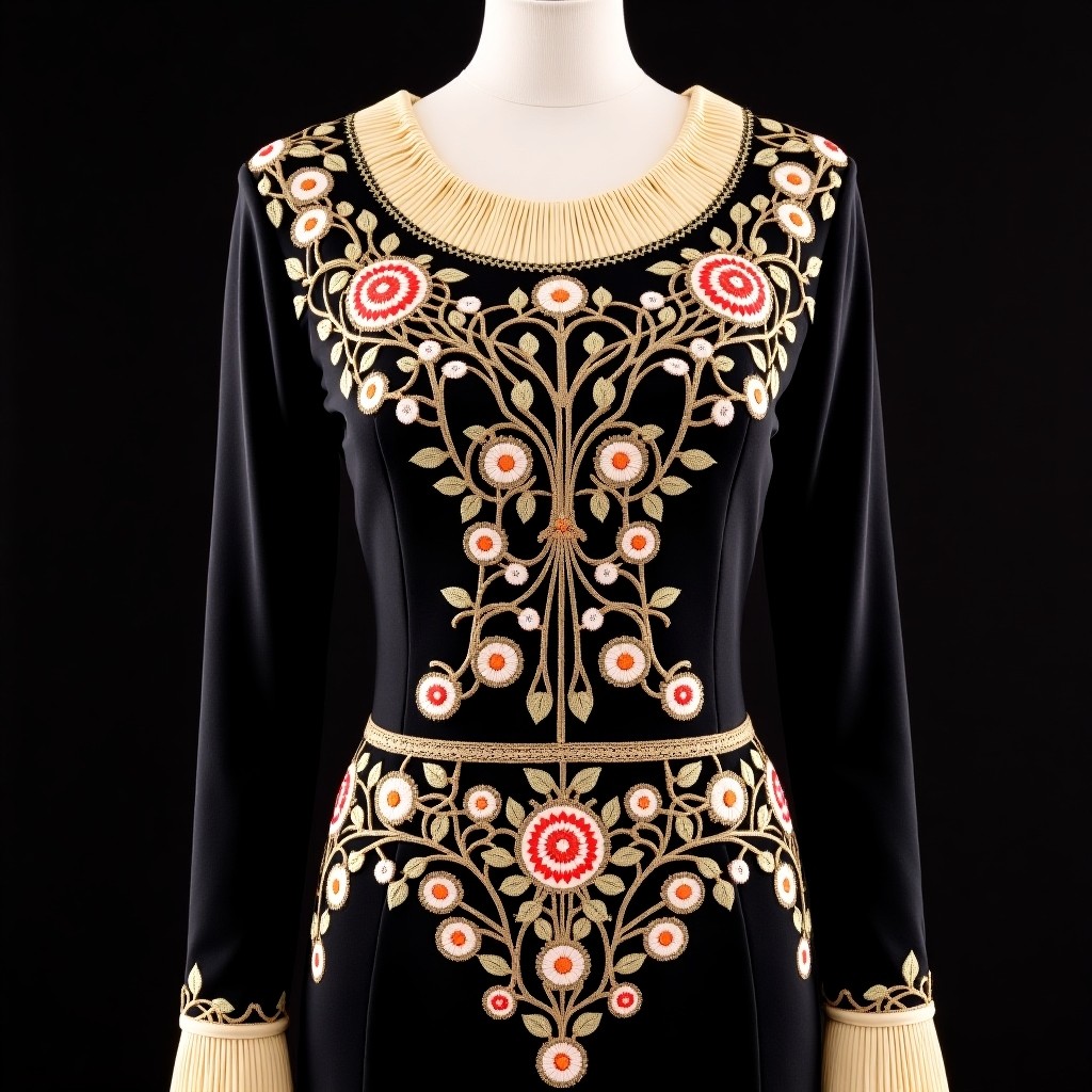 Noble Golden Fleur Court Gown