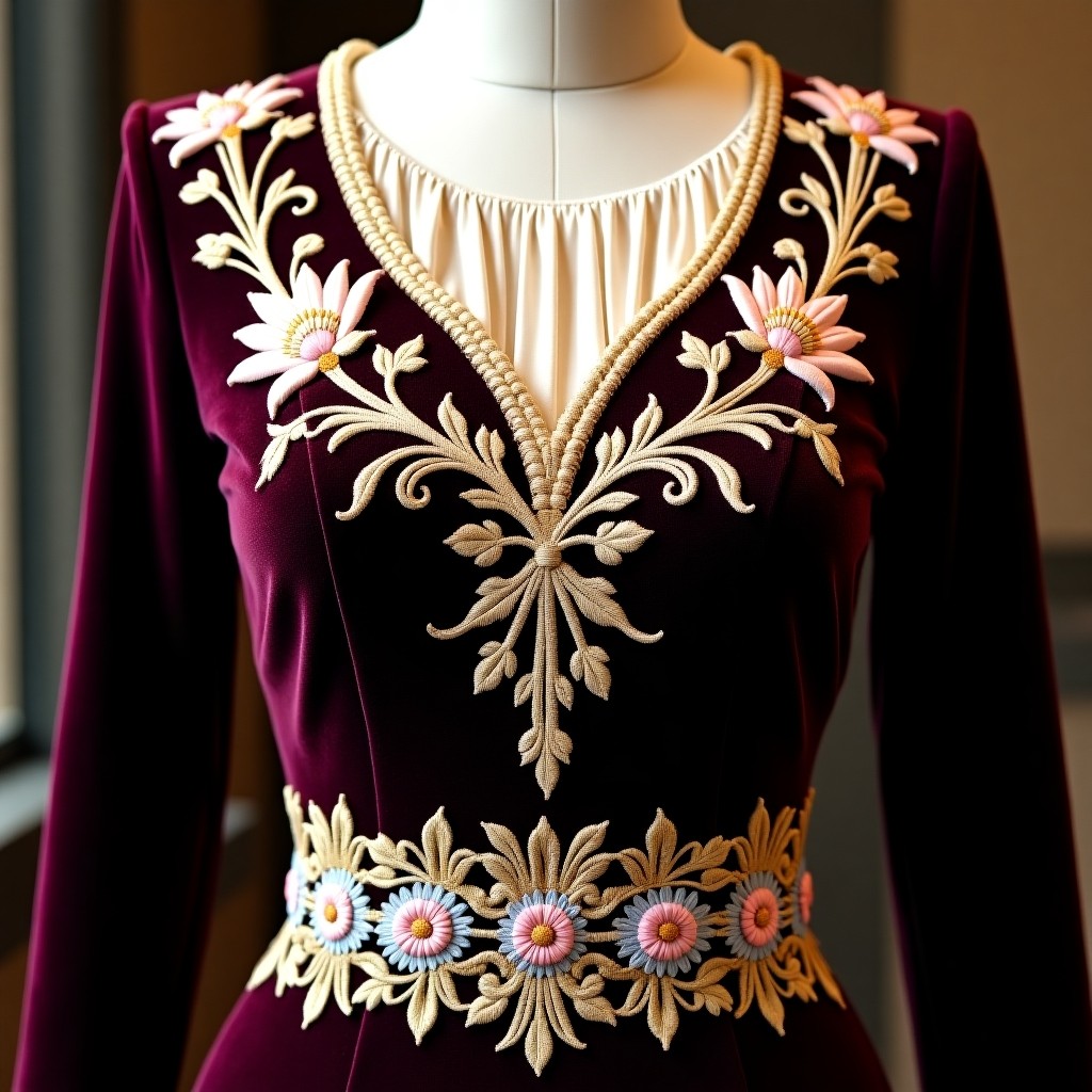 Royal Heritage Garden Neck Dress