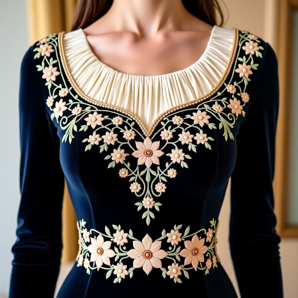 Royal Gold Fleur Court Gown