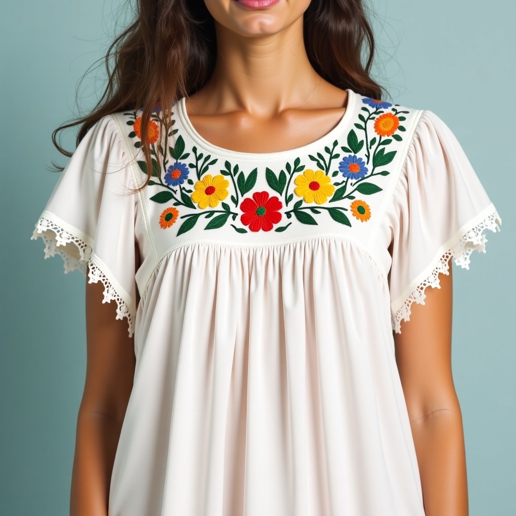 Bohemian Floral Embroidered Boutique Dress