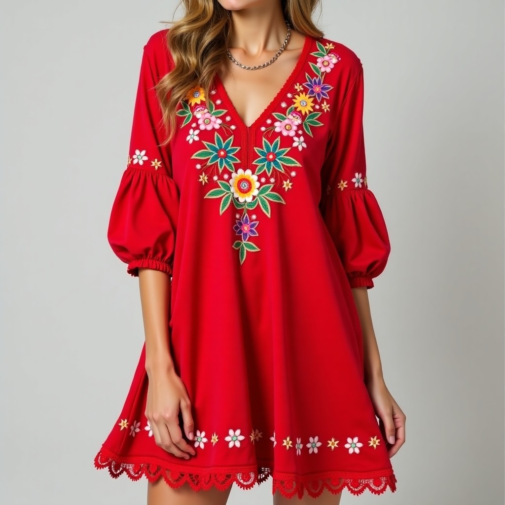 Bohemian Meadow Floral Trail Maxi Dress