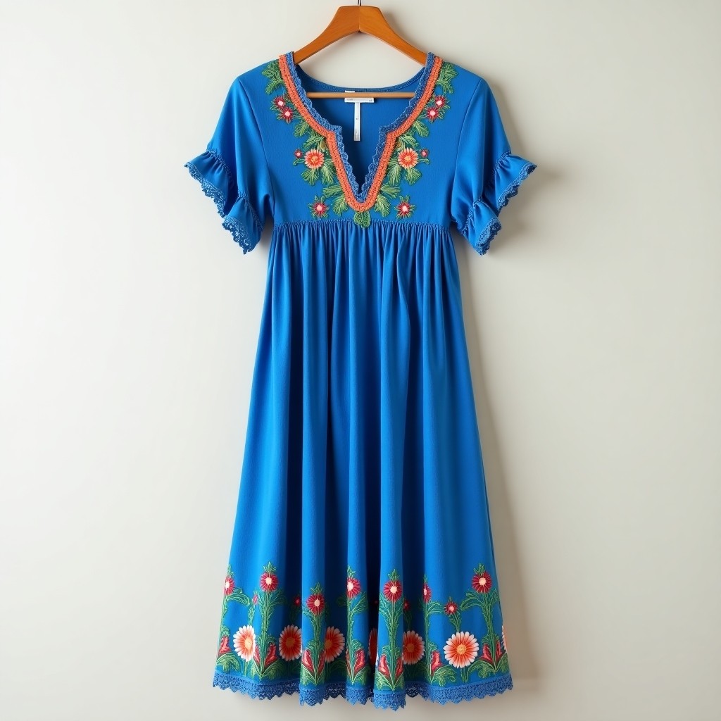 Boho Botanical Blossom Vine Dress