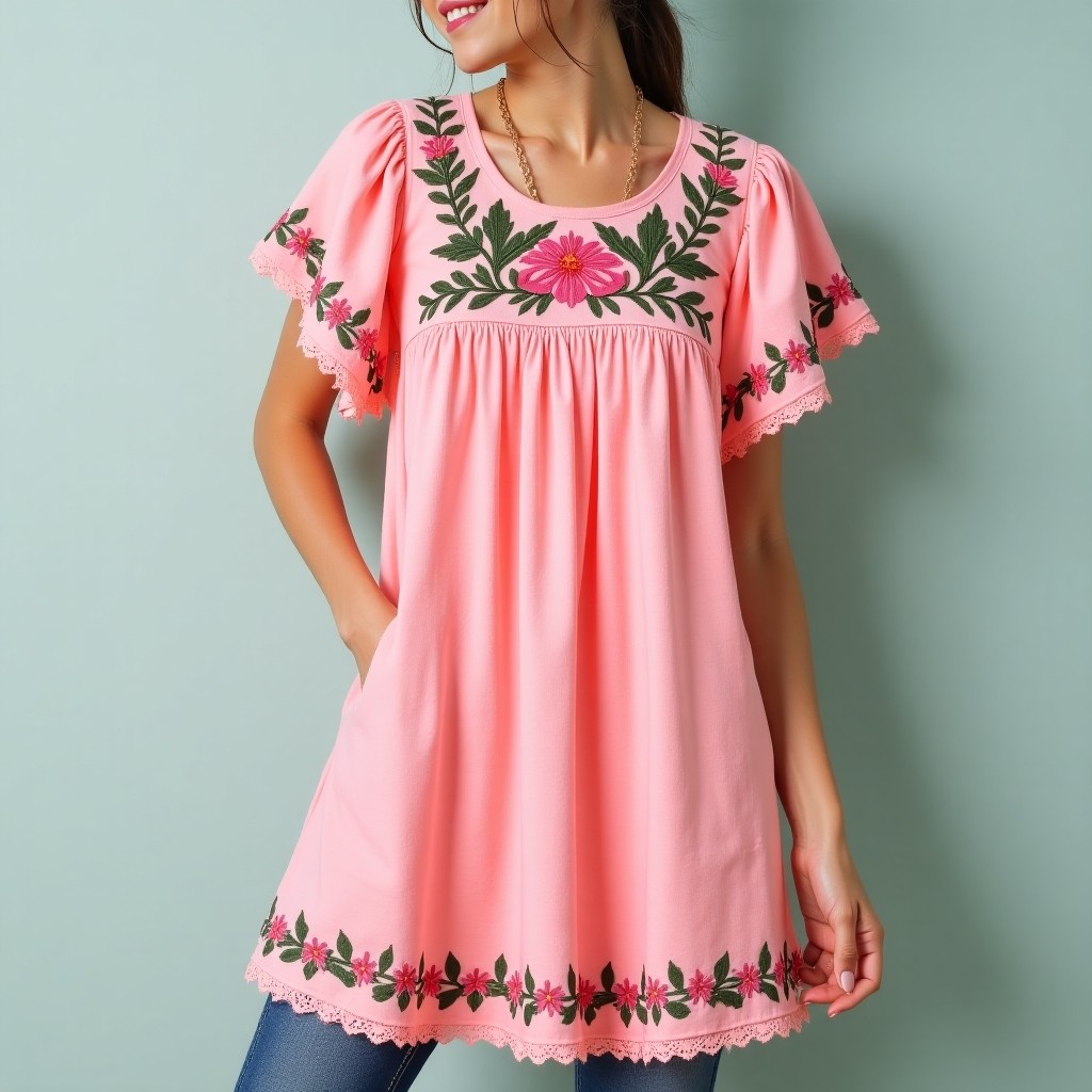 Bohemian Garden Foliage Flowy Dress