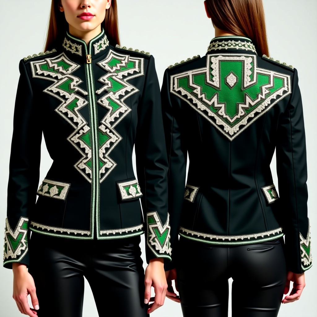 Fancy Heritage Embroidered Formal Jacket Dress