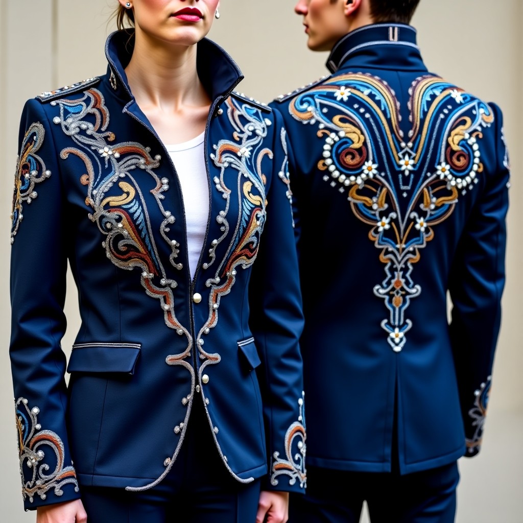 Ornate Royal Scroll Embroidered Jacket