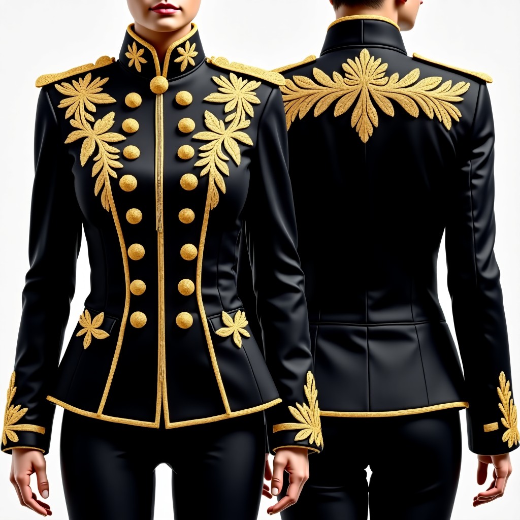Fancy Curled Vine Embroidered Jacket