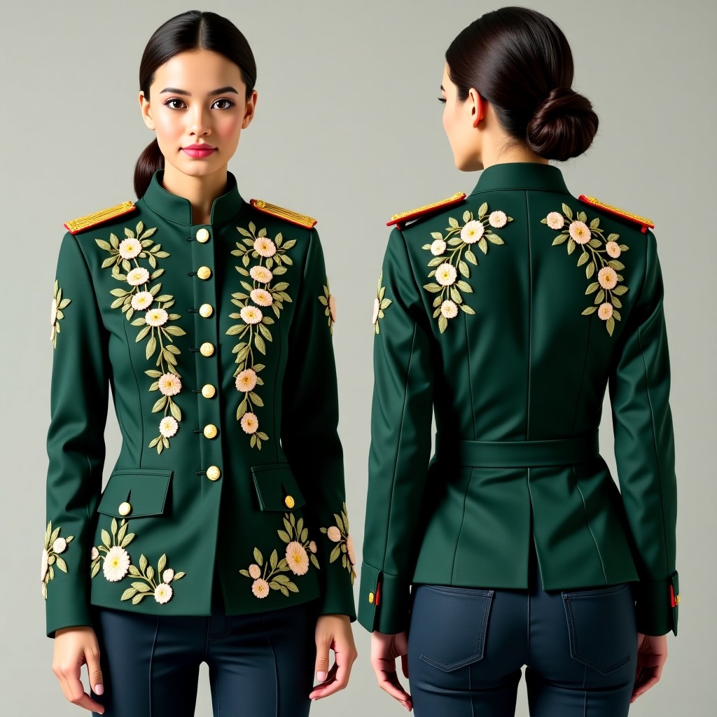 Fancy Floral Scroll Tailored Jacket