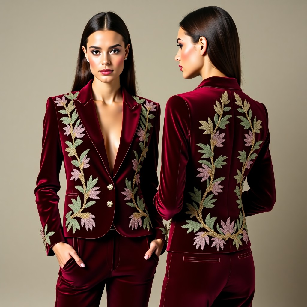Designer Statement Embroidered Blazer