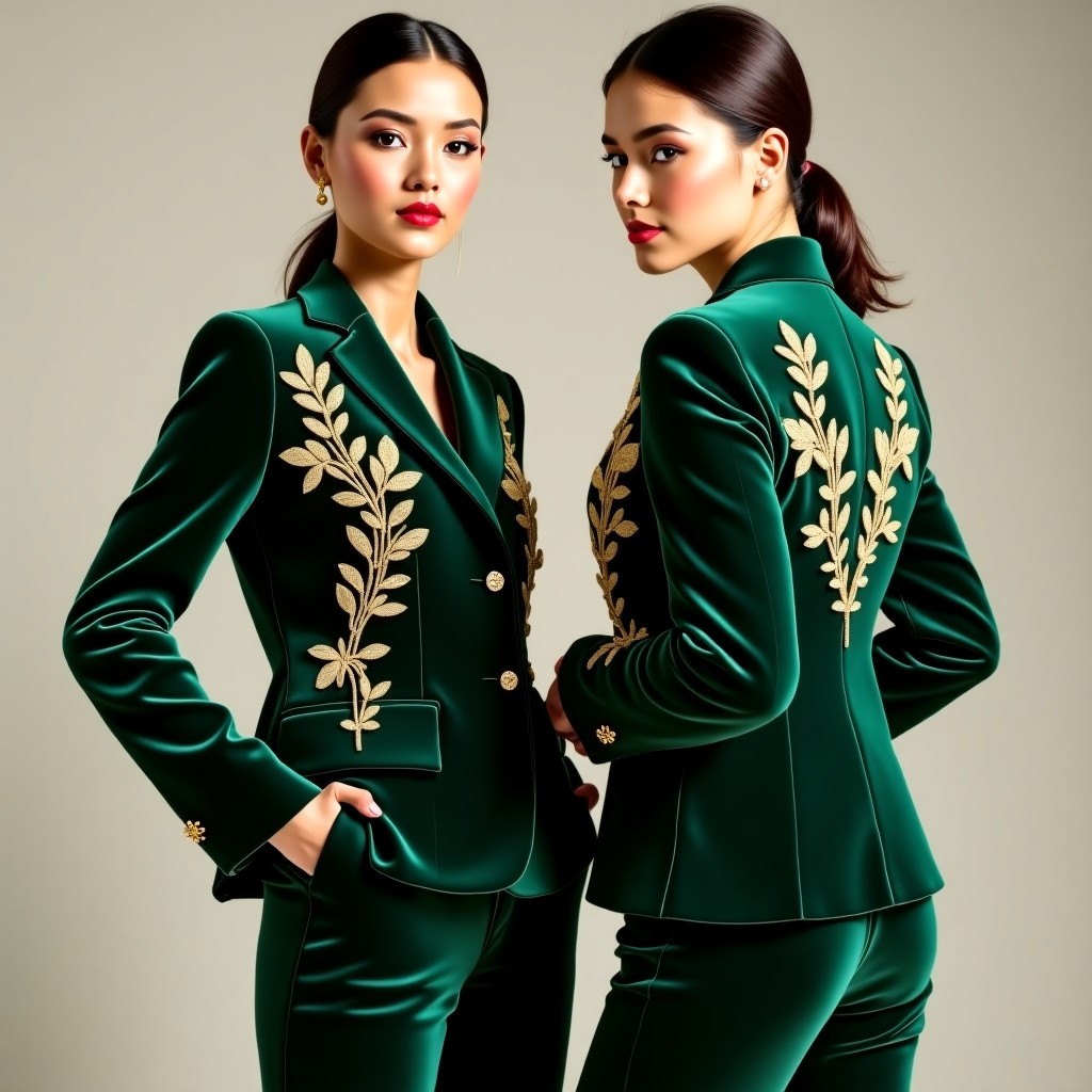 Premium Floral Embroidered Blazer