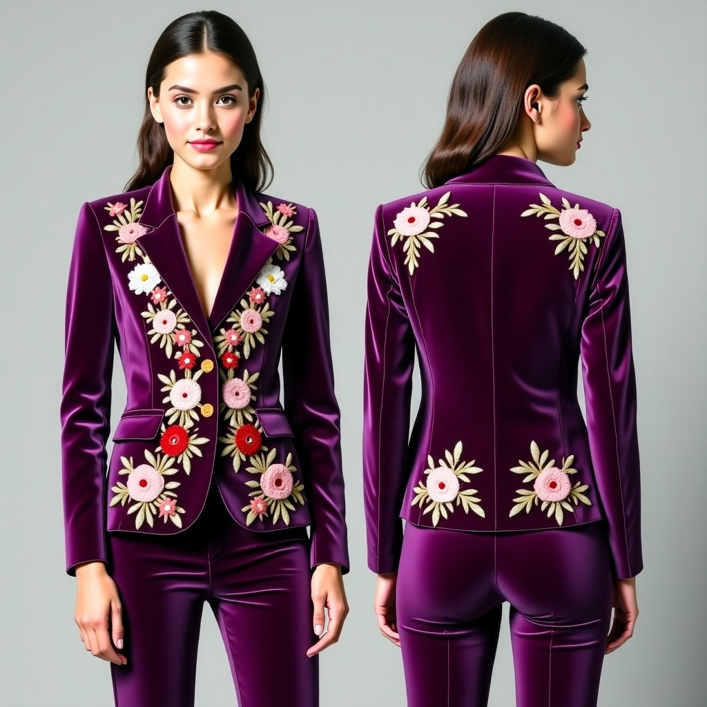 Luxury Garden Embroidered Fashion Blazer