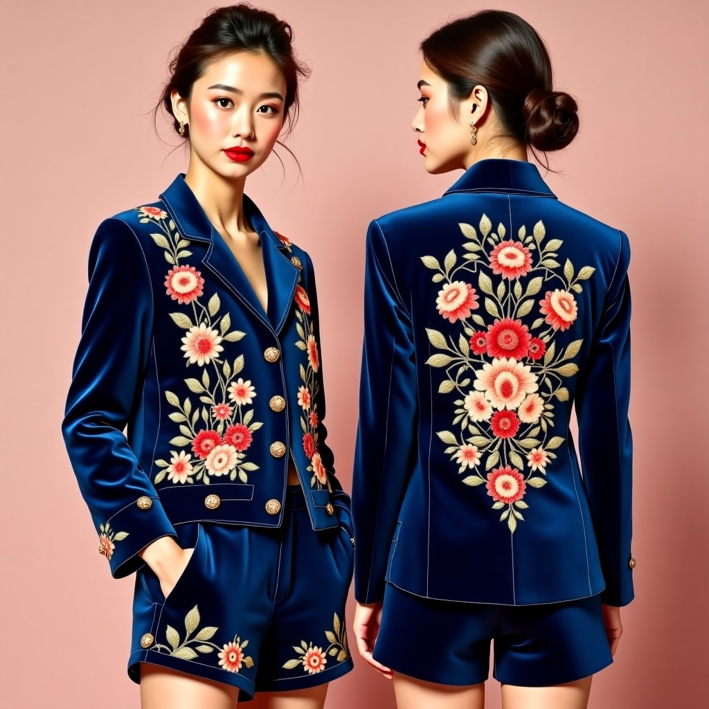 Ornate Floral Vine Luxury Blazer