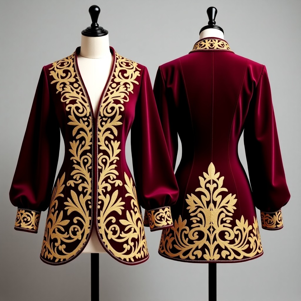 Sophisticated Ornamental Stitch Jacket